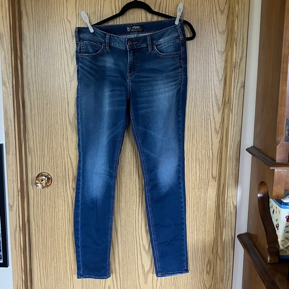 Silver Jeans Dark Blue Skinny Stretch Denim